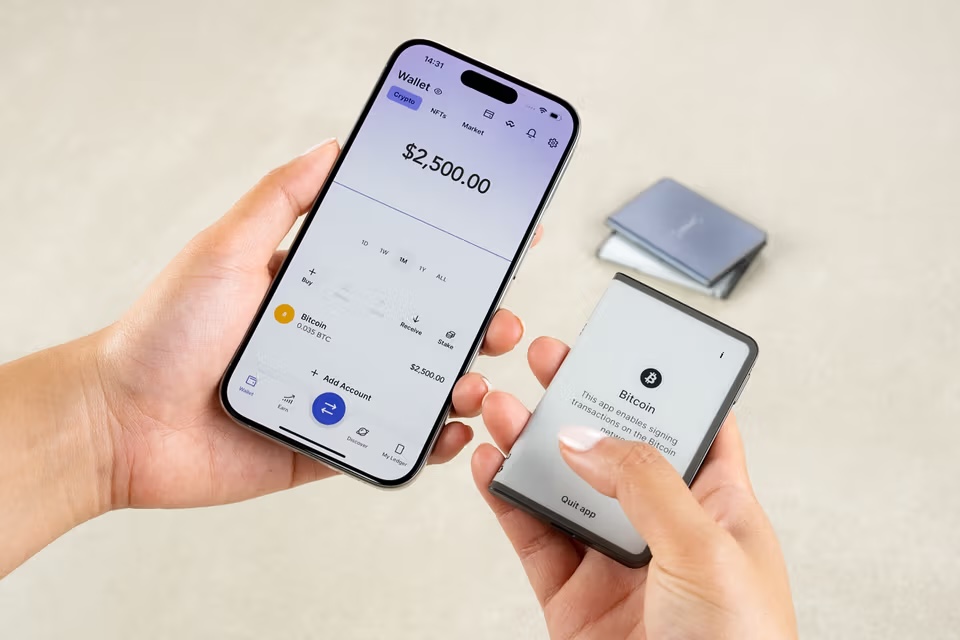Ledger Stax iphone connect