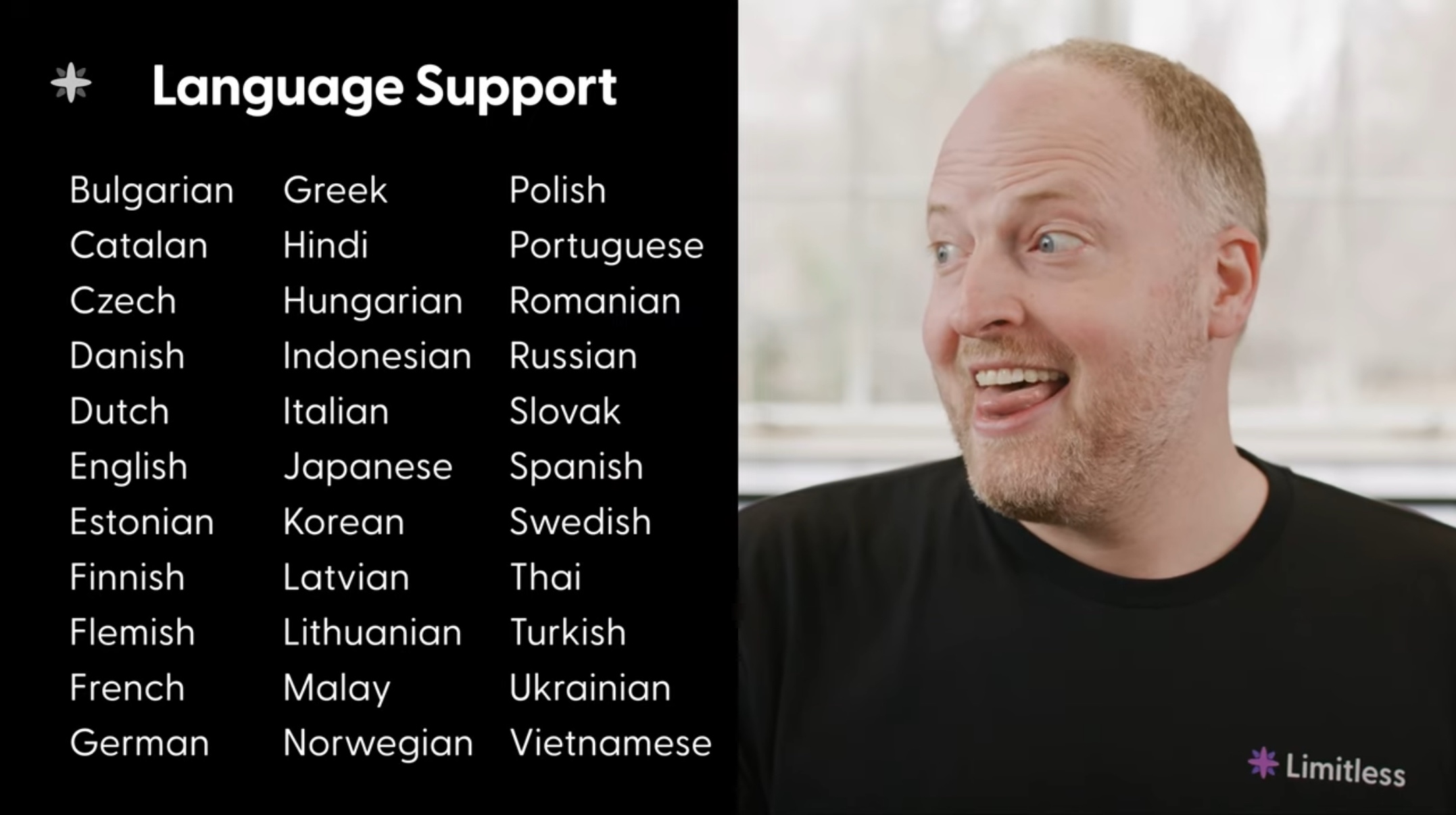 The Limitless Pendant 33 languages support